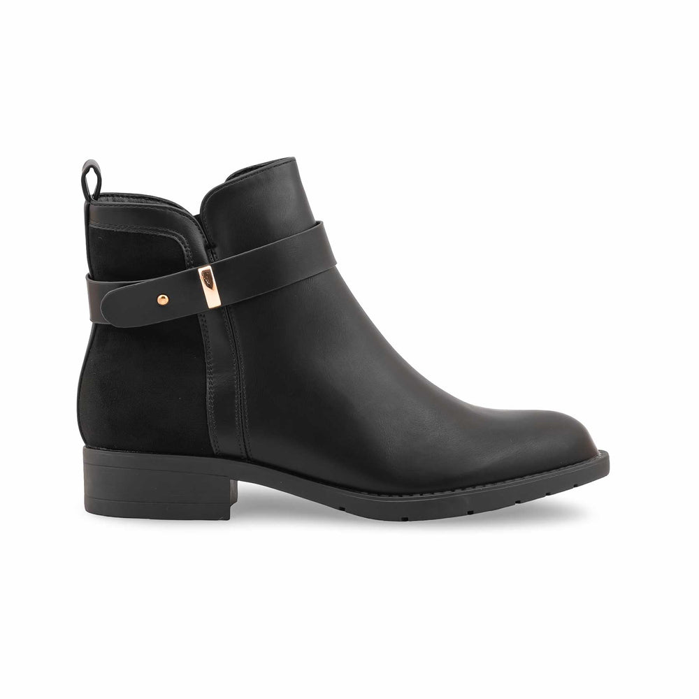 Black Long Shoes For Ladies WN9025
