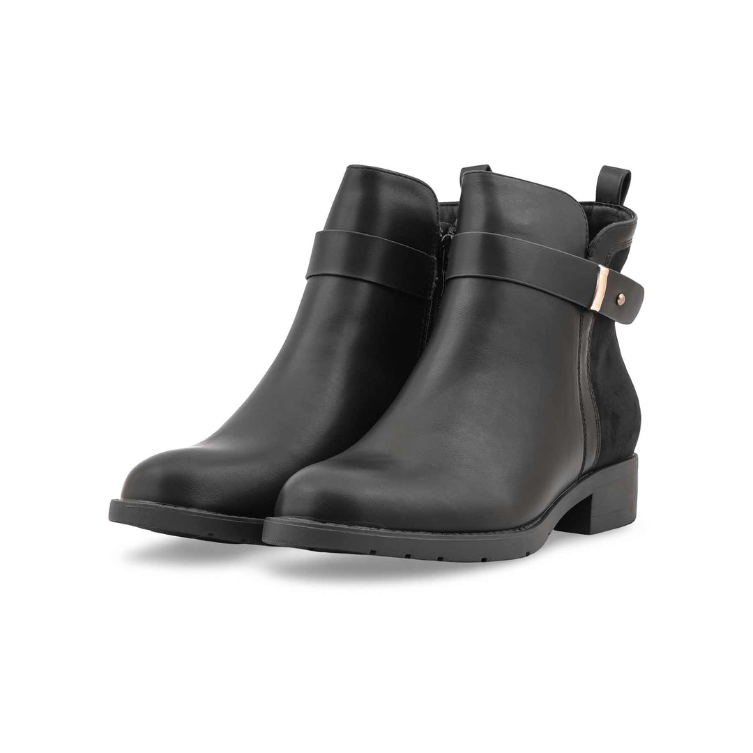 Black Long Shoes For Ladies WN9025