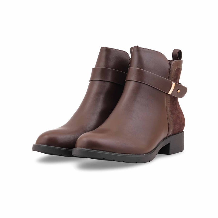 Brown Long Shoes For Ladies WN9025