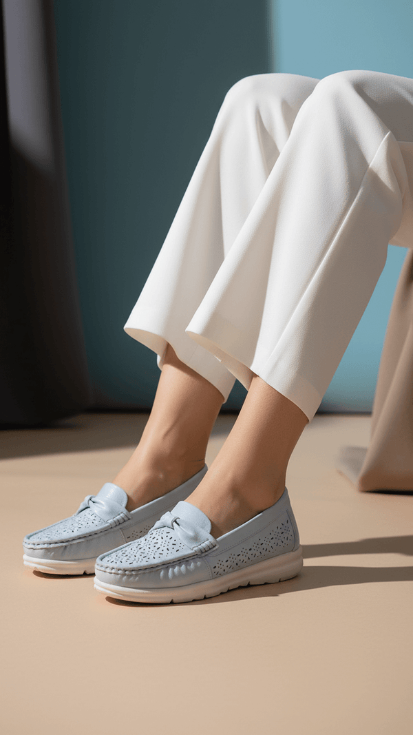 Sky Blue Moccasin For Women WNS005