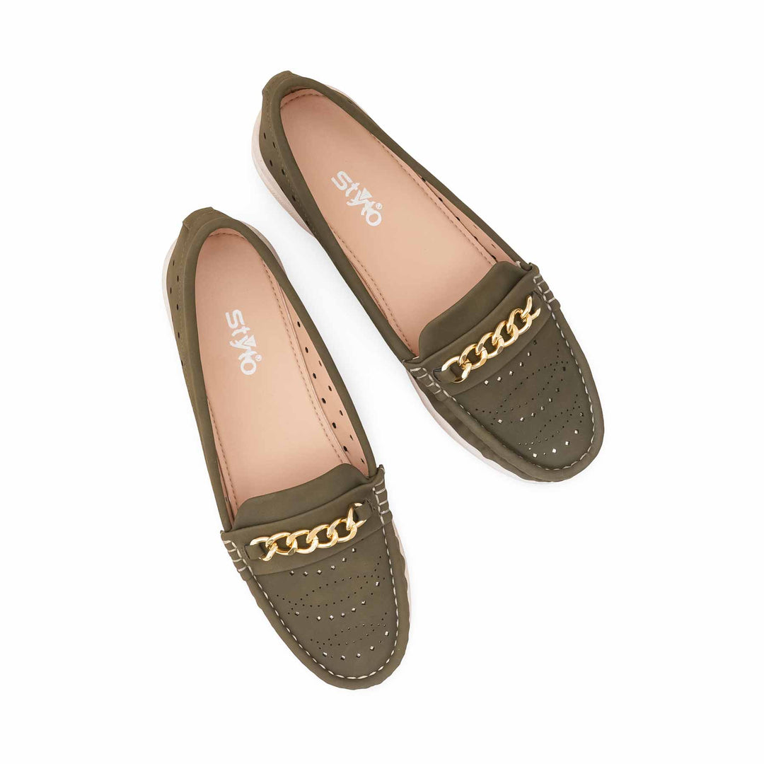 Green Moccasin For Women WNS006