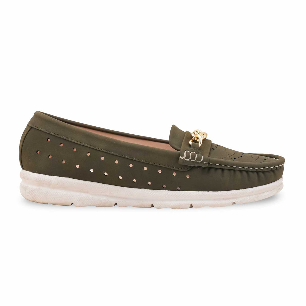 Green Moccasin For Women WNS006