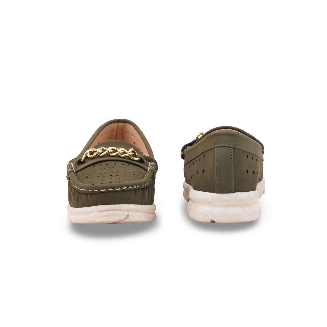 Green Moccasin For Women WNS006