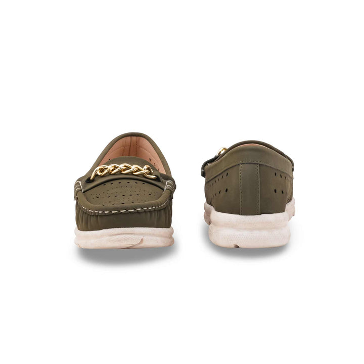 Green Moccasin For Women WNS006