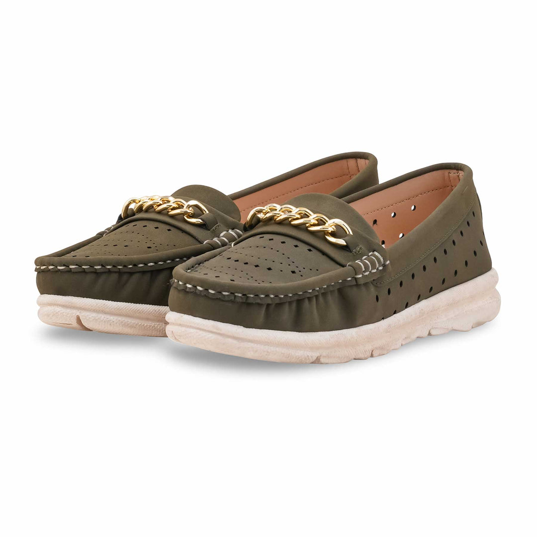 Green Moccasin For Women WNS006