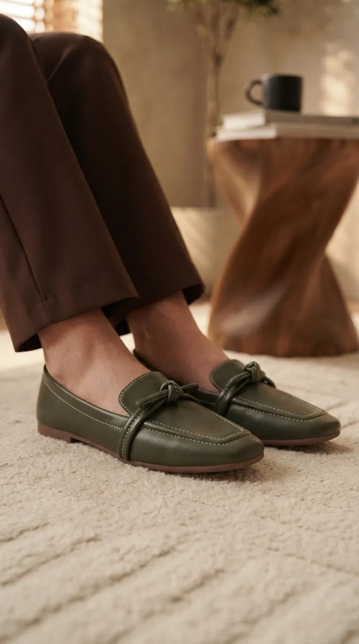 Green Casual Pumps For Ladies WS0033