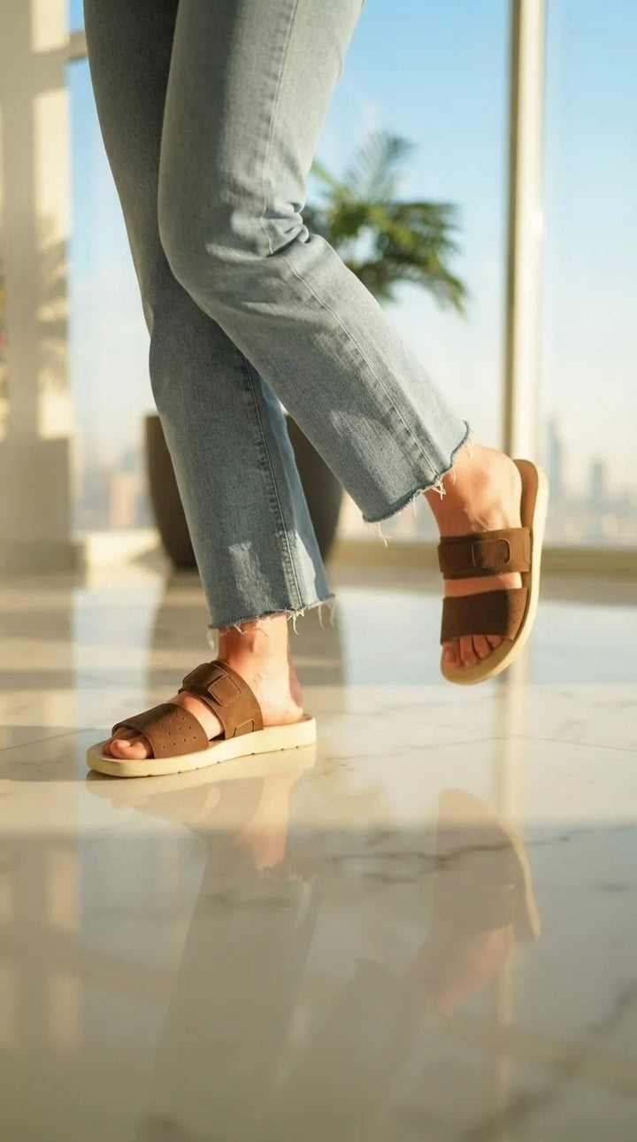Brown Casual Slipper For Ladies WS0055