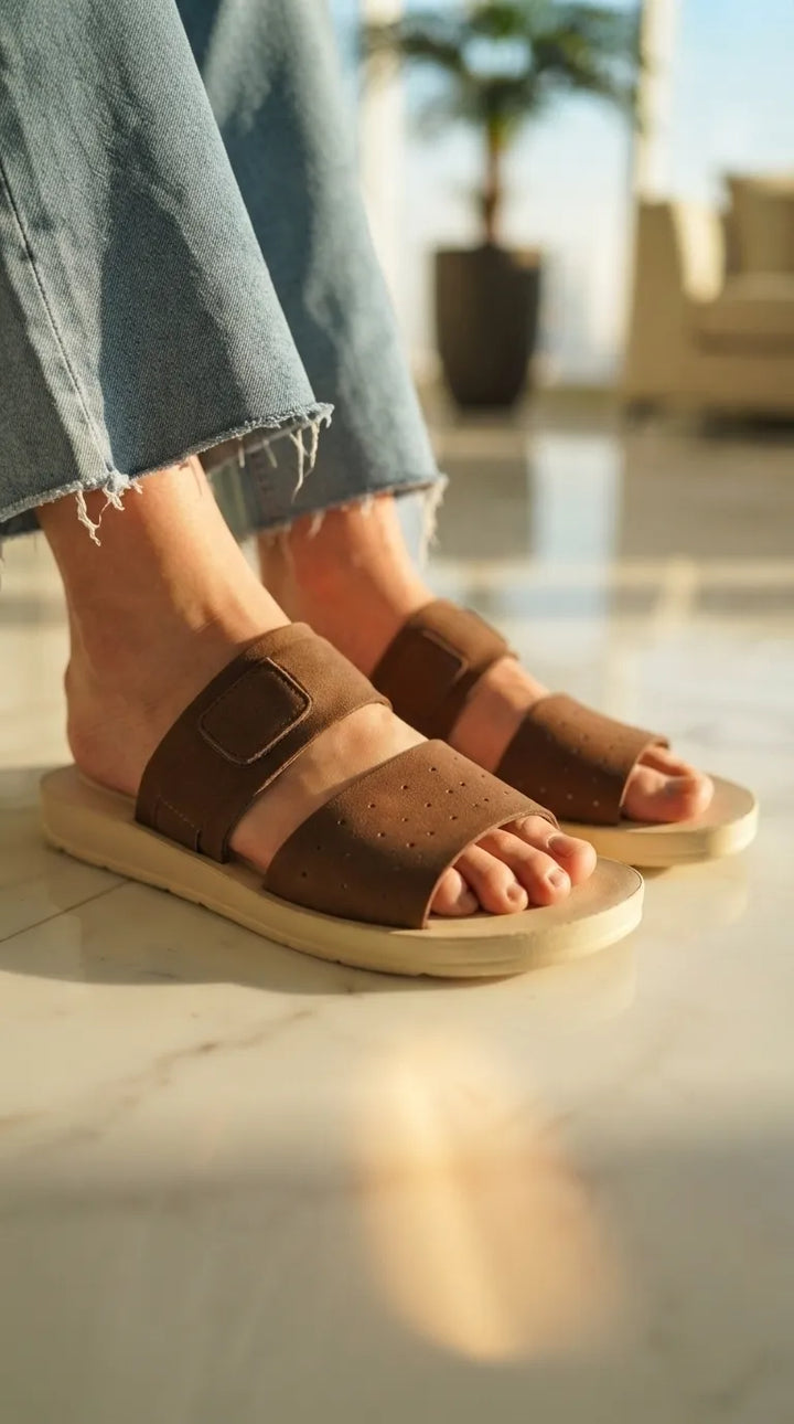 Brown Casual Slipper For Ladies WS0055