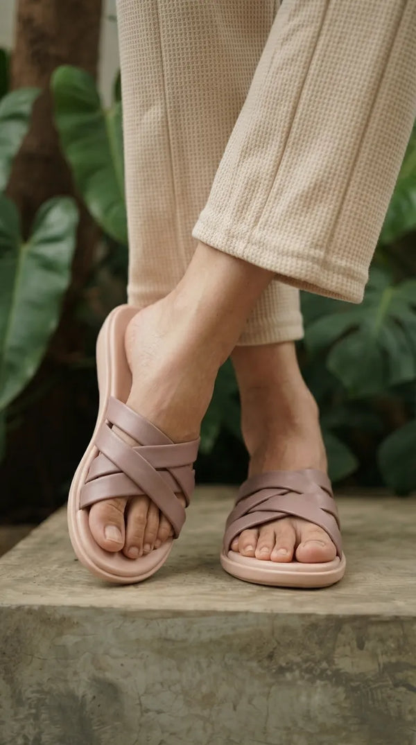 Pink Casual Slipper For Ladies WS0095