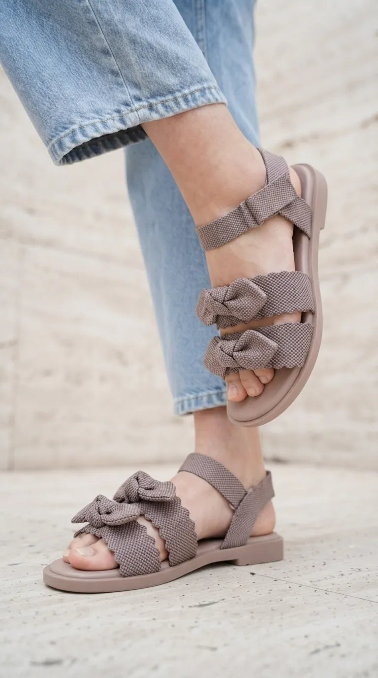 Golden Casual Sandal For Ladies WS0111