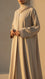 Beige Solid Dyed Blended Fabric Abaya PW5275