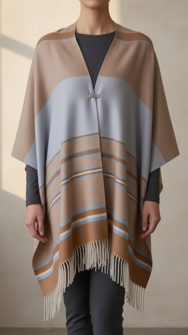 Peach Winter Capeshawl PW5637