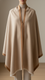 Beige Winter Cape Shawl PW5909