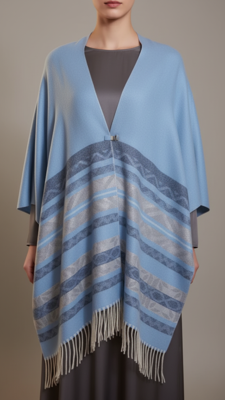 Sky Blue Winter Capeshawl PW5644