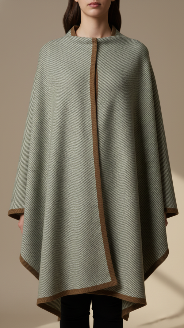 Green Winter Cape Shawl PW5909