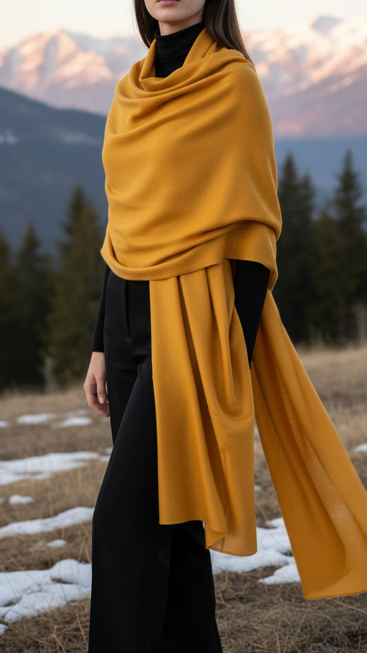 Mustard Winter Shawl PW5881