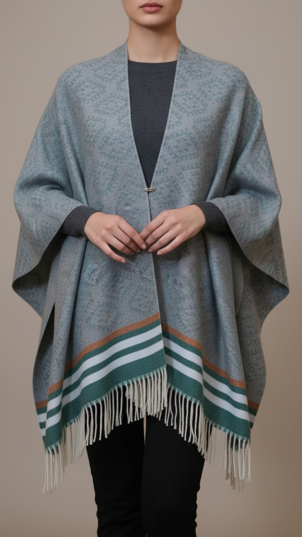 Green Winter Capeshawl PW5628