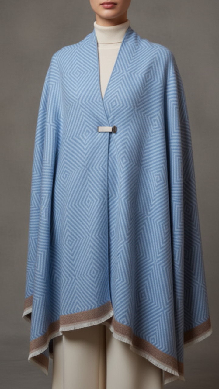 Sky Blue Winter Capeshawl PW5679