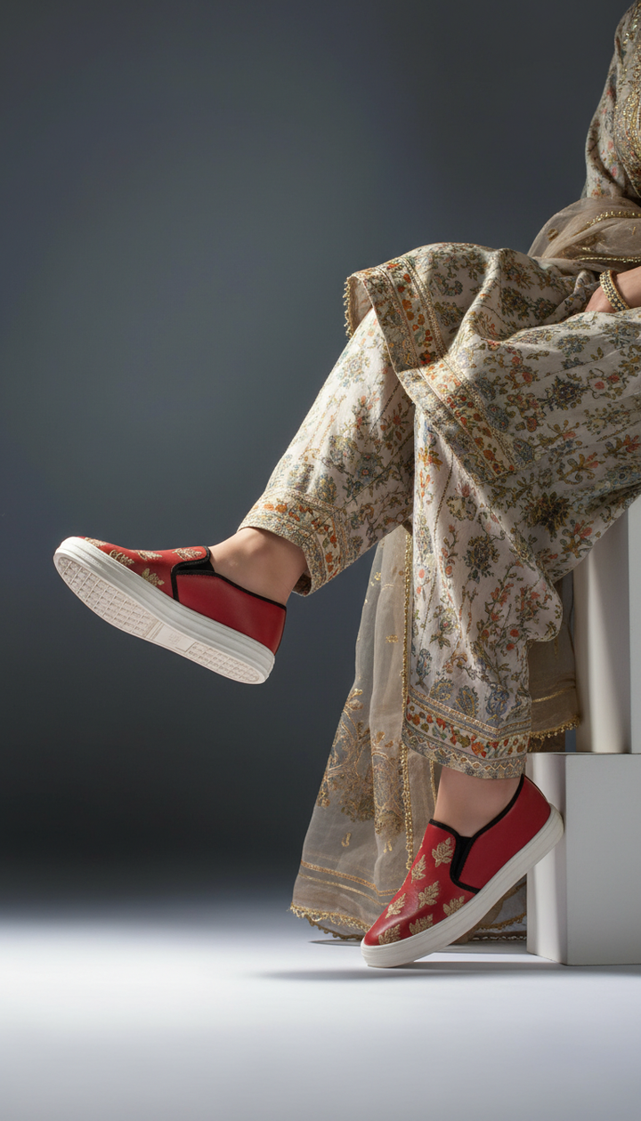 Maroon Sneaker For Ladies WN6205