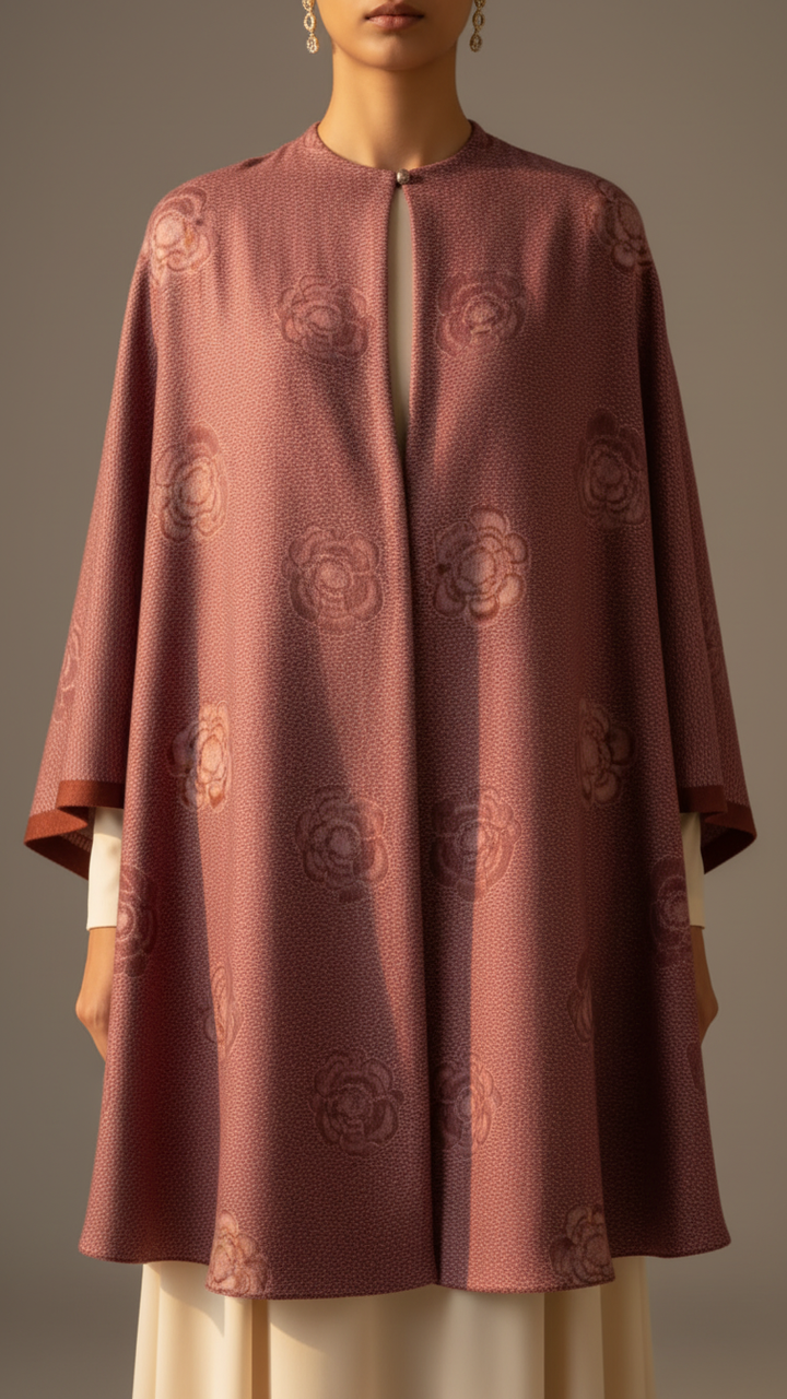 Maroon Winter Capeshawl PW5903