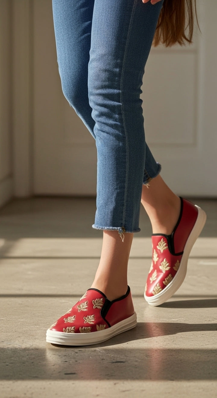 Maroon Sneaker For Ladies WN6205