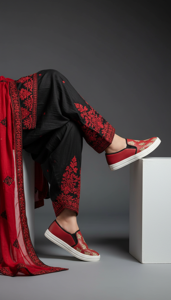 Maroon Sneaker For Ladies WN6205