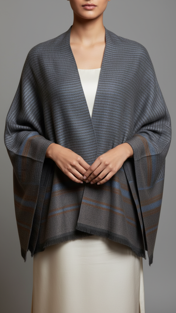 Brown Winter Cape shawl PW5913