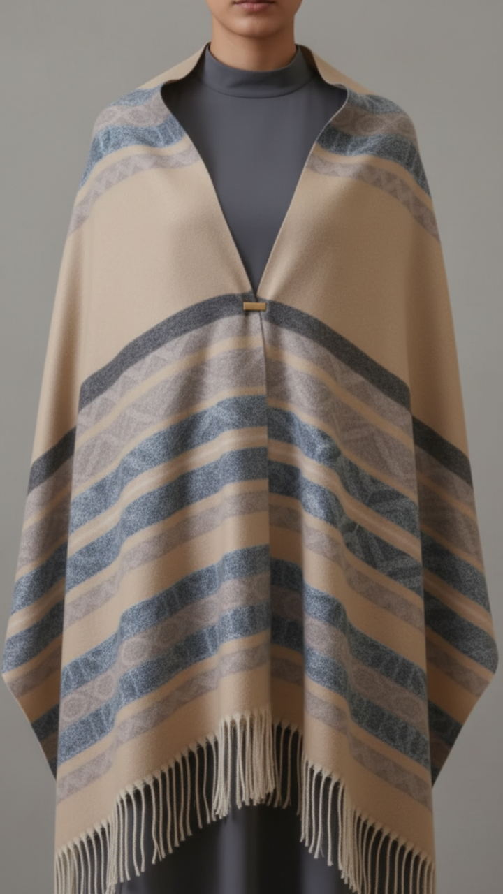 Beige Winter Capeshawl PW5643