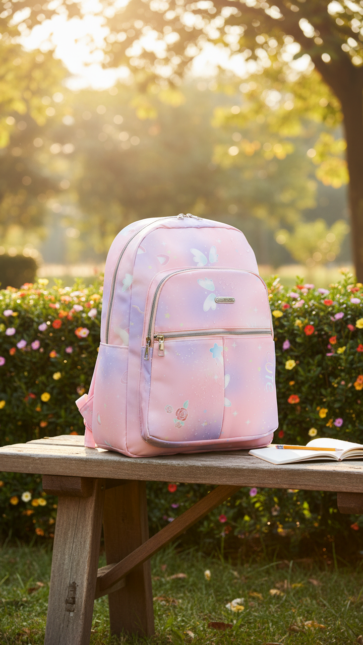 Pink Casual Back Pack For Ladies P47474