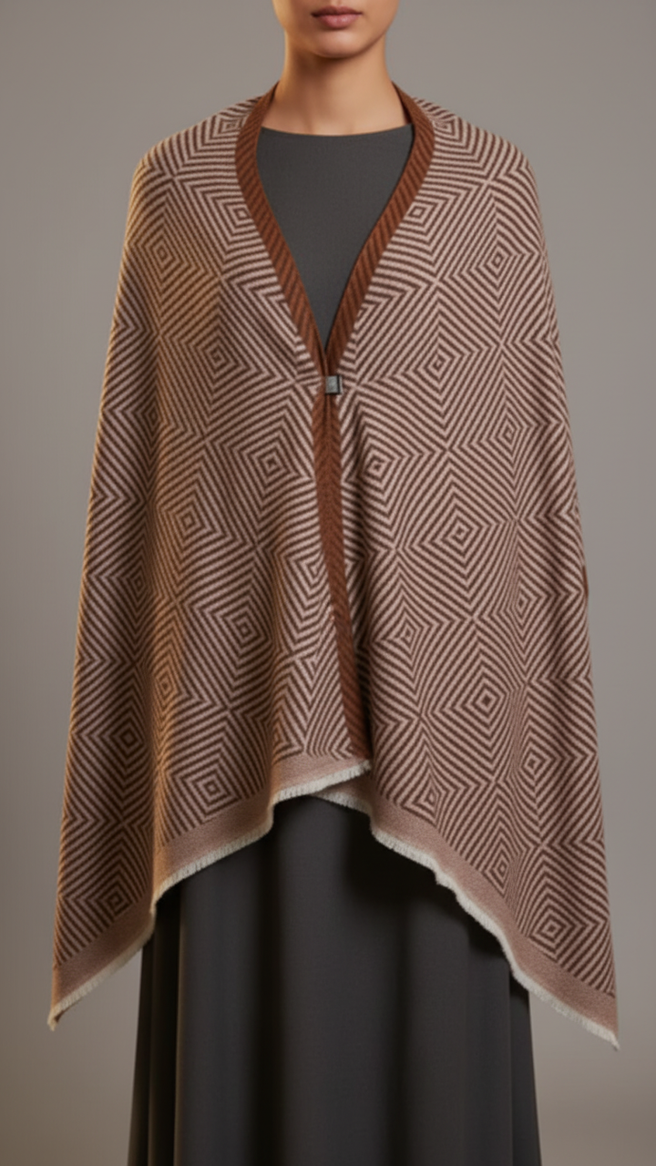 Brown Winter Capeshawl PW5678