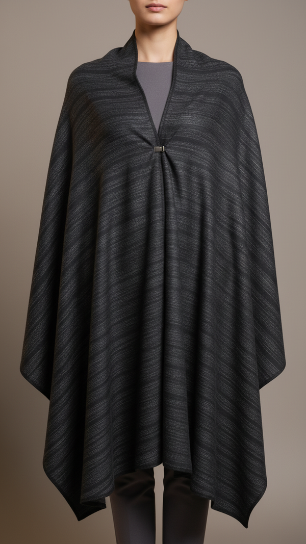 Black Winter Cape shawl PW5911