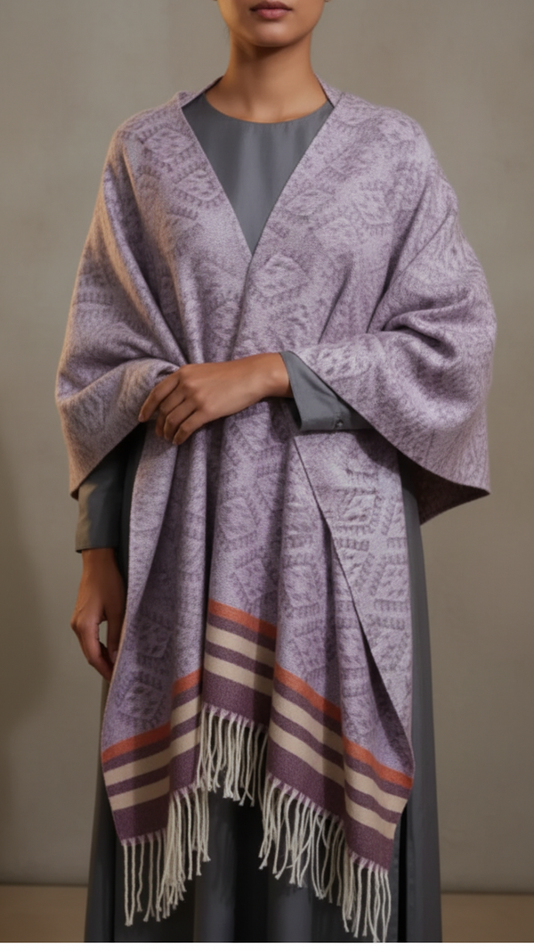 Purple Winter Capeshawl PW5630
