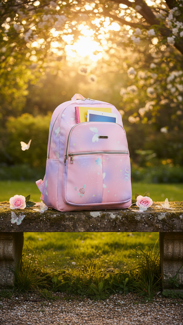 Pink Casual Back Pack For Ladies P47474