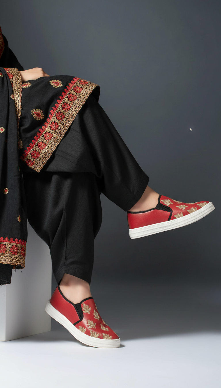 Maroon Sneaker For Ladies WN6205