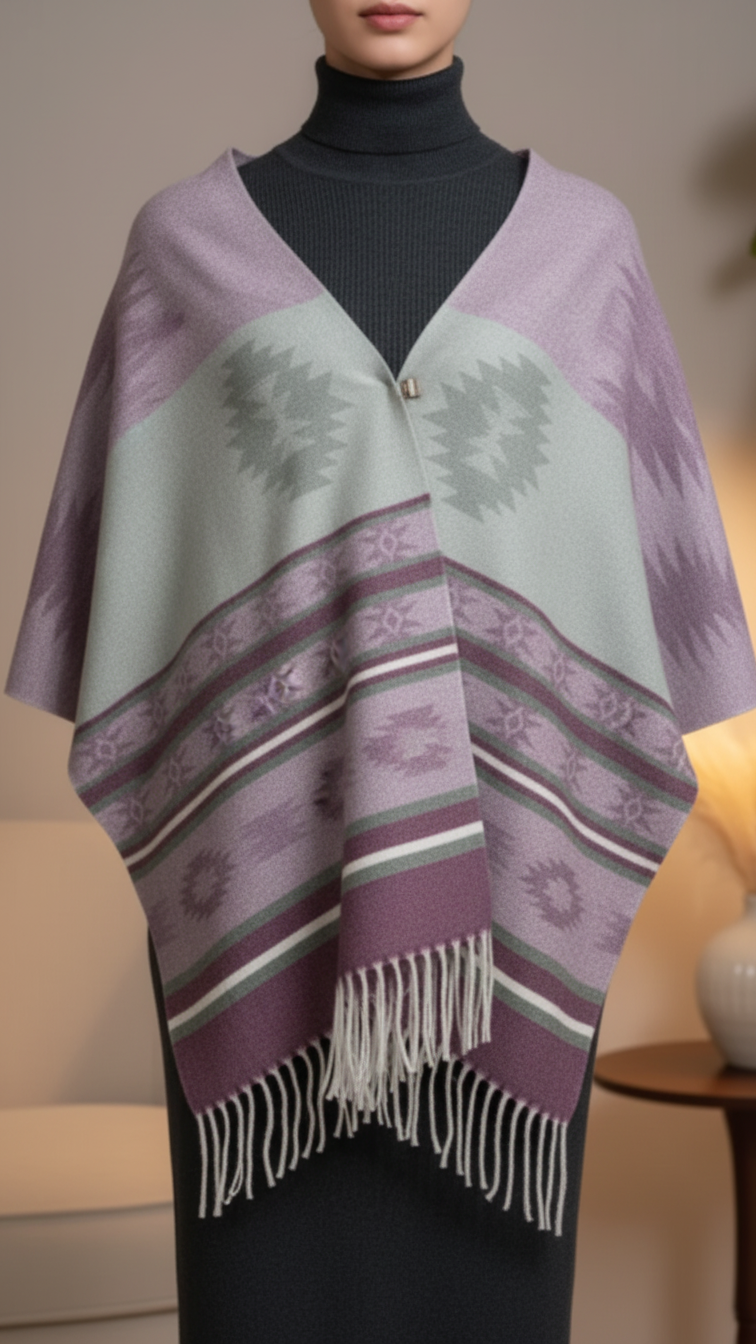 Maroon Winter Capeshawl PW5635