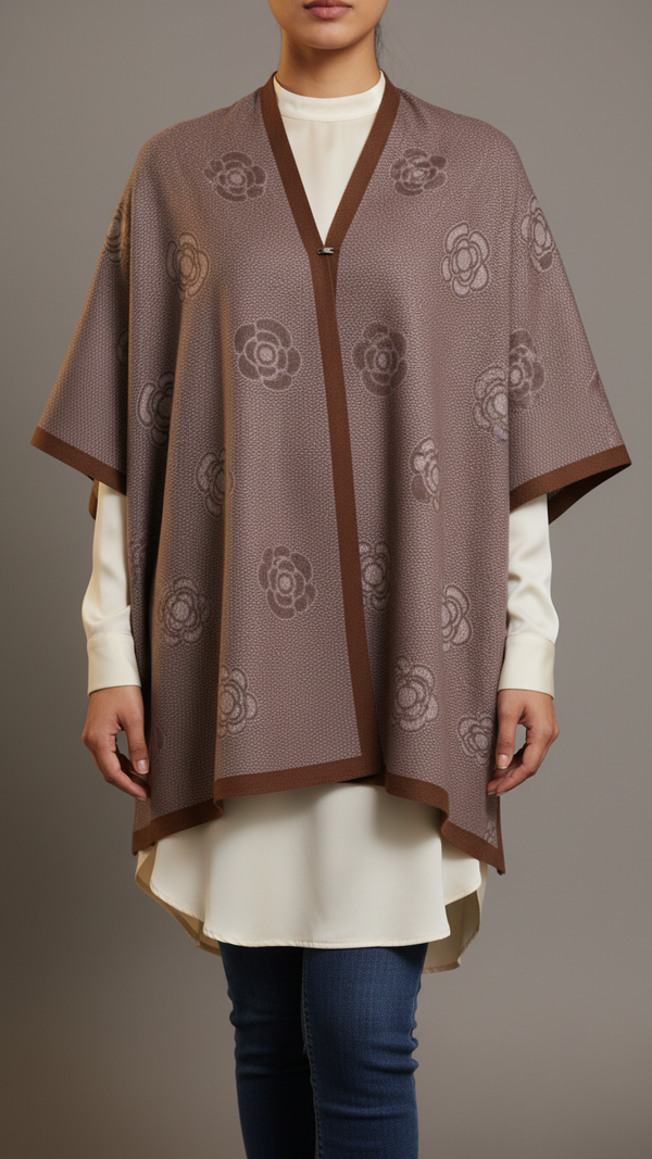 Brown Winter Capeshawl PW5697