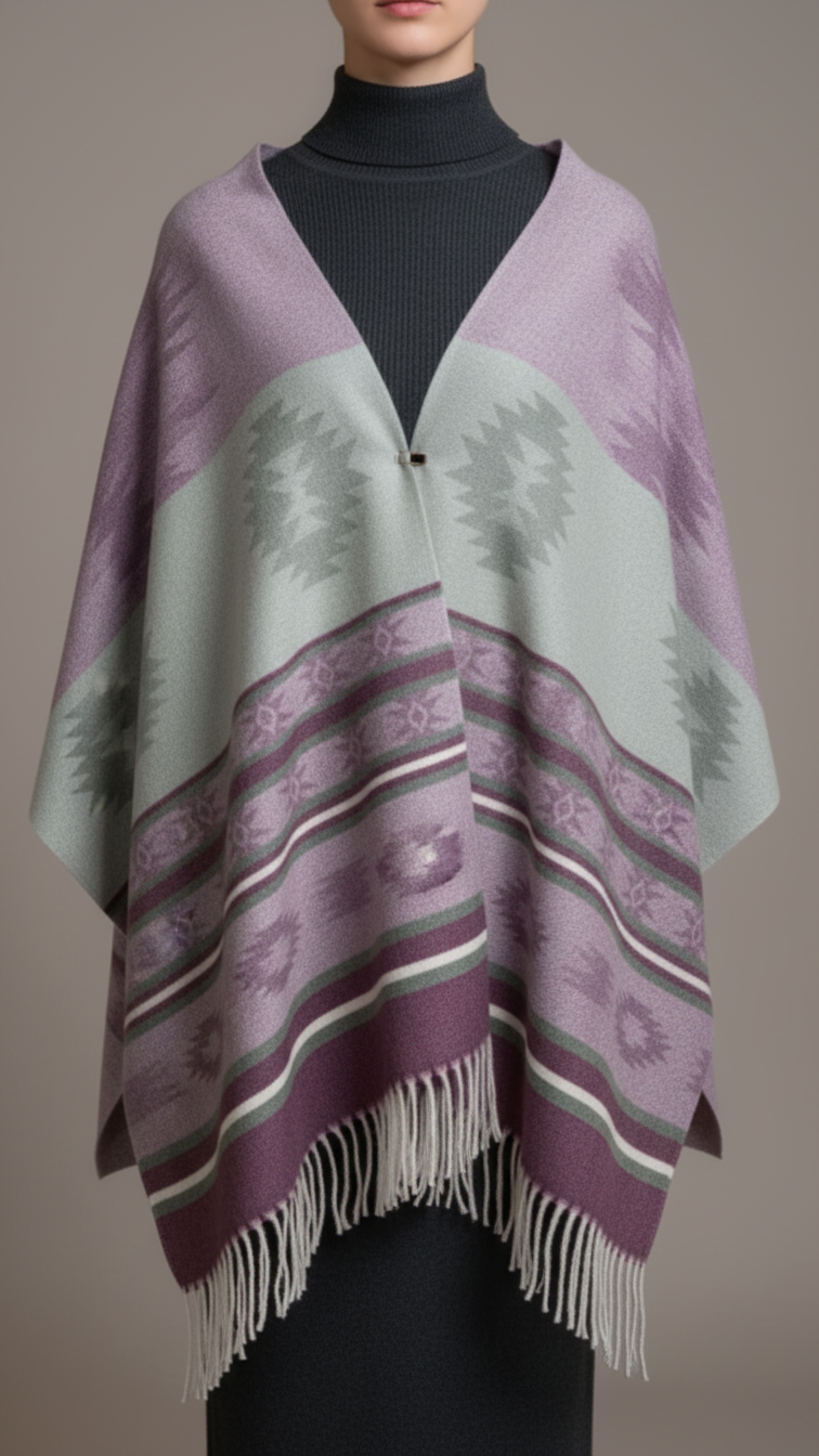 Maroon Winter Capeshawl PW5635