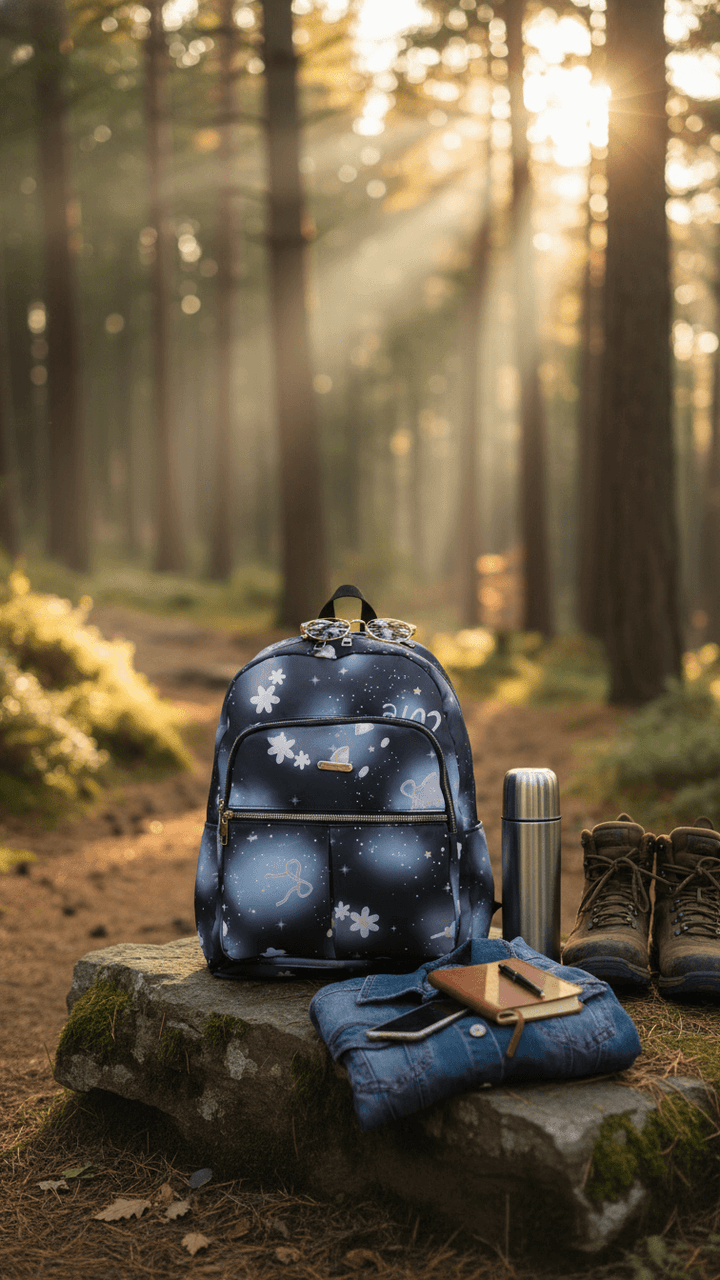 Black Casual Back Pack For Ladies P47474