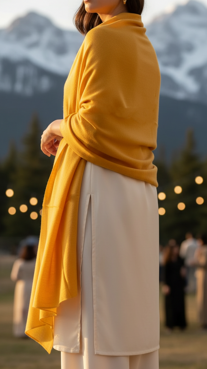 Mustard Winter Shawl PW5881