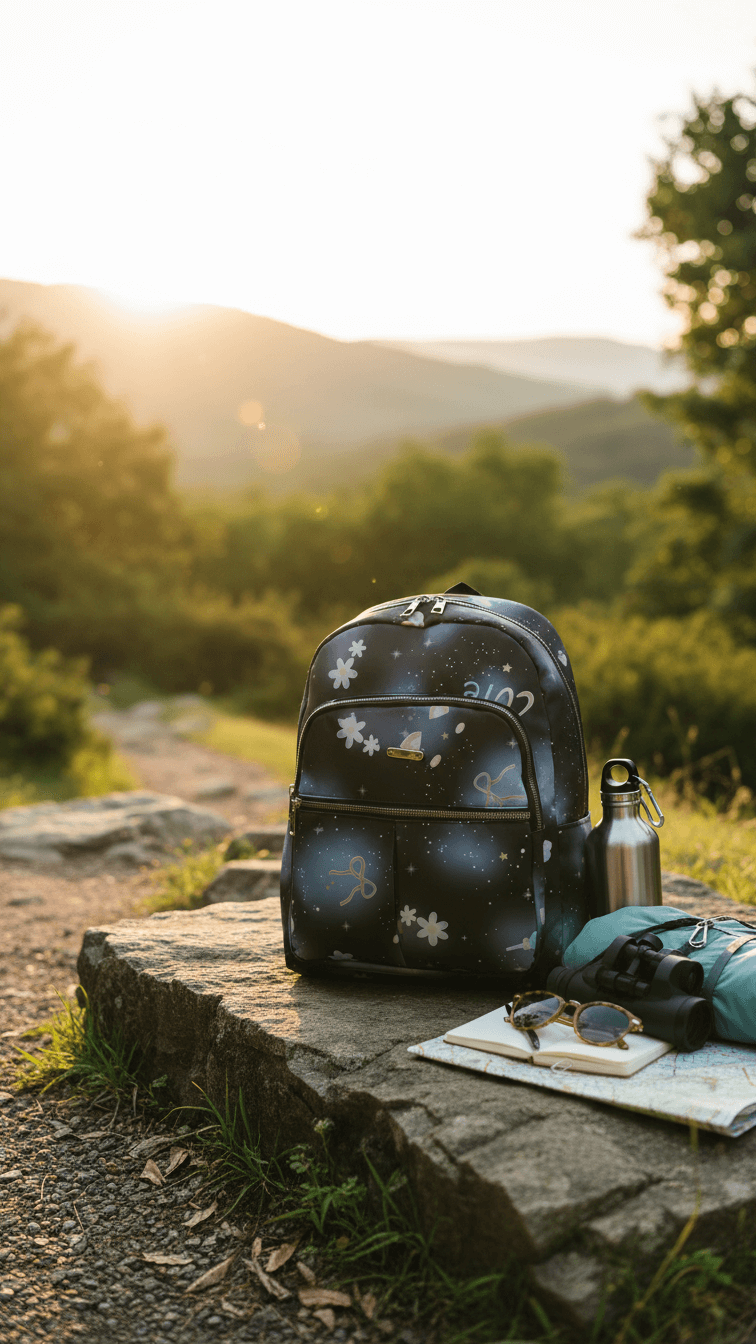 Black Casual Back Pack For Ladies P47474