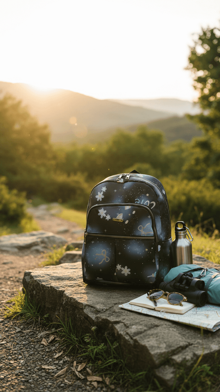 Black Casual Back Pack For Ladies P47474