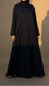 Navy Solid Dyed Shamose Silk Abaya PW5274