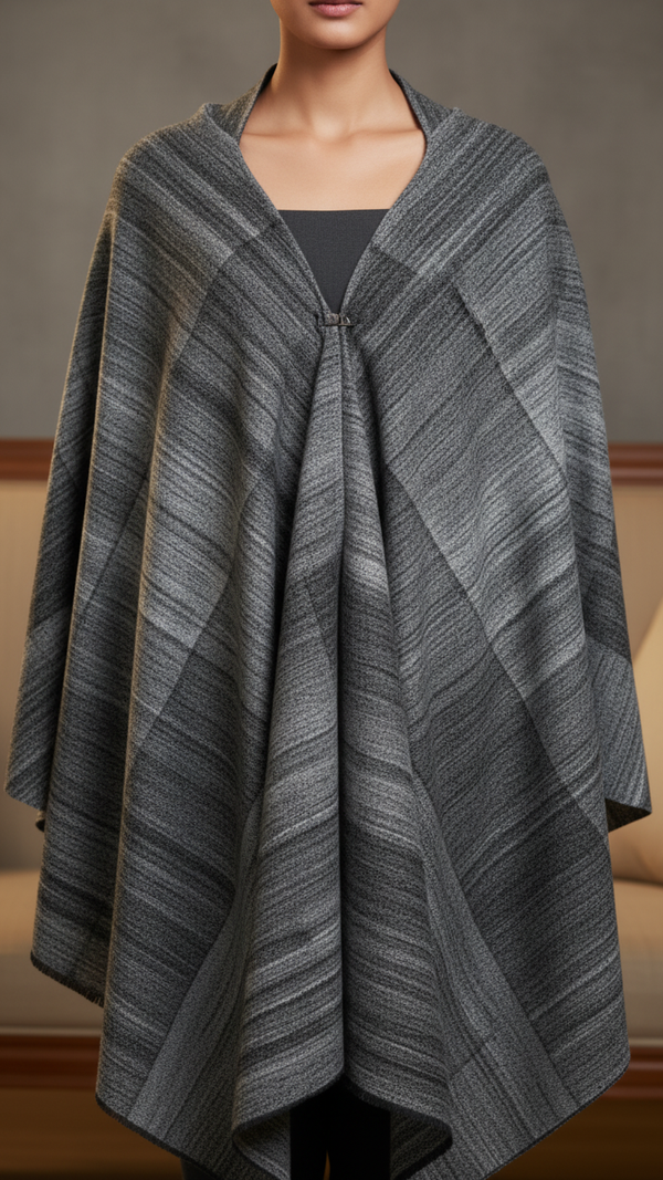 Silver Winter Cape shawl PW5911