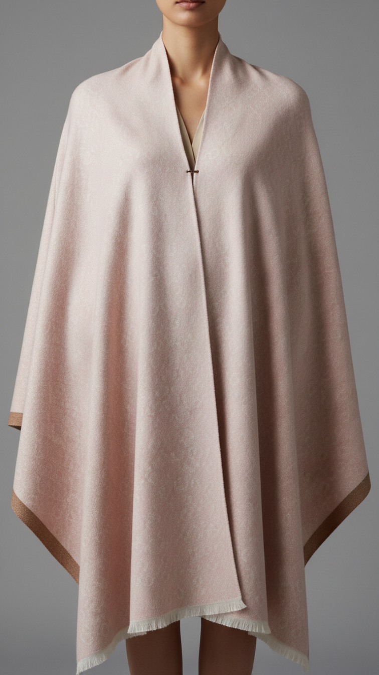 Pink Winter Cape Shawl PW5908