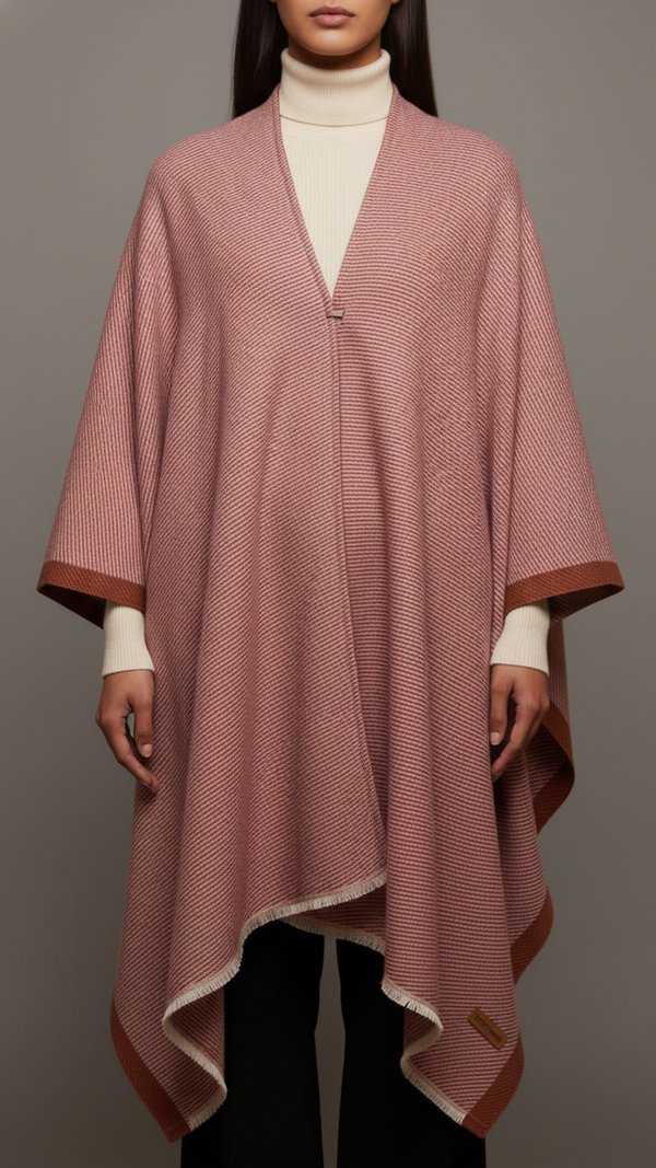 Maroon Winter Cape Shawl PW5909