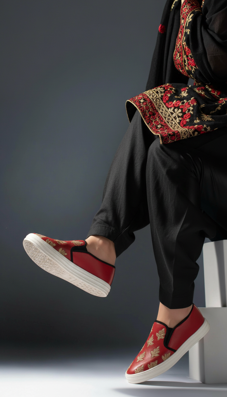 Maroon Sneaker For Ladies WN6205