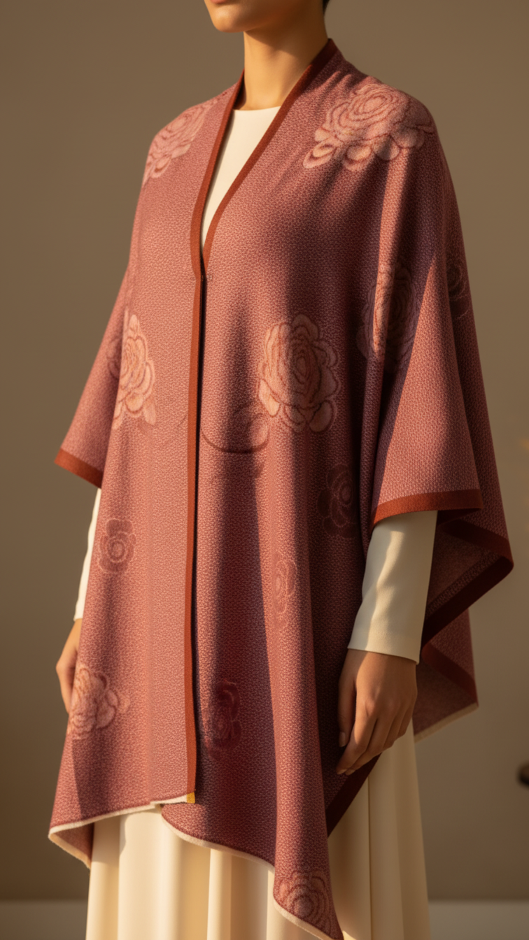 Maroon Winter Capeshawl PW5903