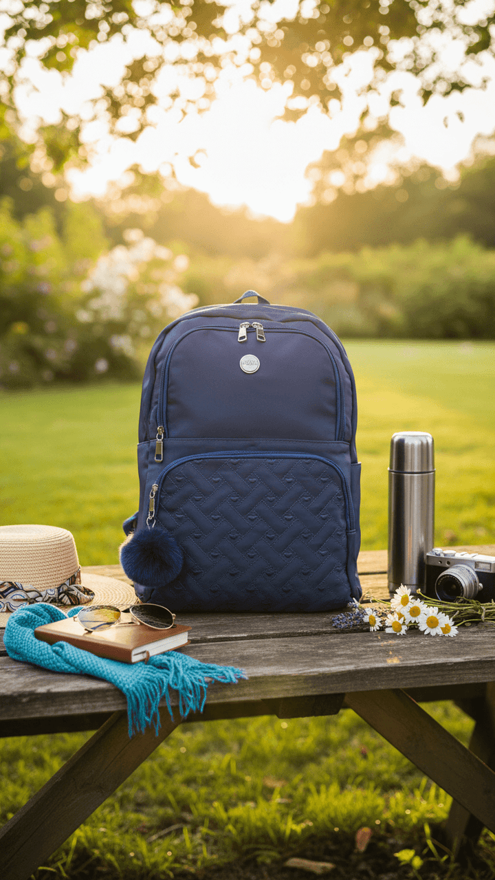 Blue Casual Back Pack For Women P47473