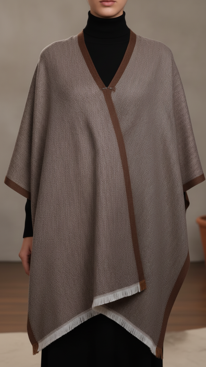 Brown Winter Capeshawl PW5653