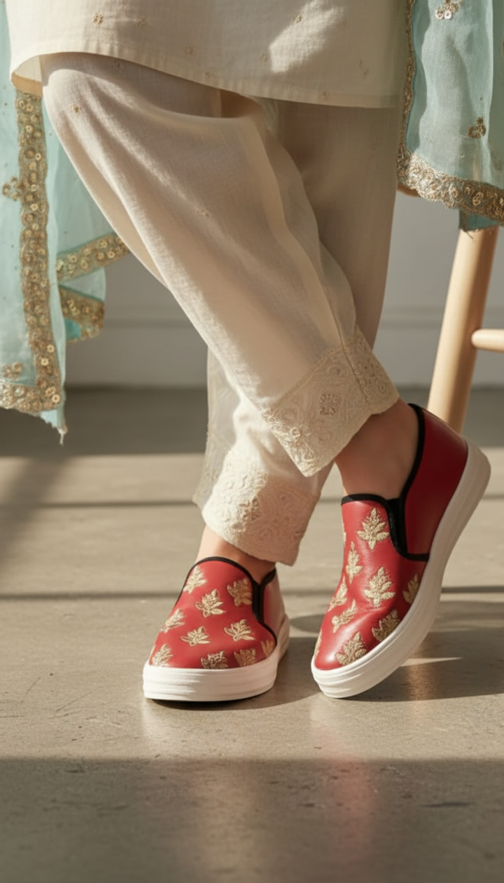 Maroon Sneaker For Ladies WN6205